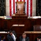 Photo of the speaker's chair in the House chamber